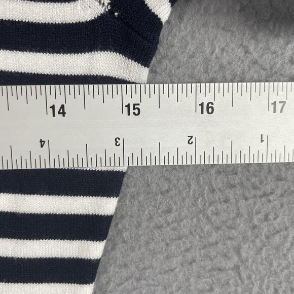 Draper James Dress Womens Small Striped Pleated Knit Short Sleeve Casual Summer - Picture 6 of 8